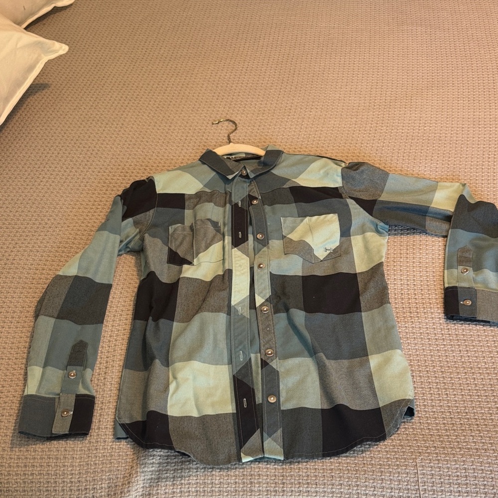 Under Armour Blue and Black Checkered Shirt